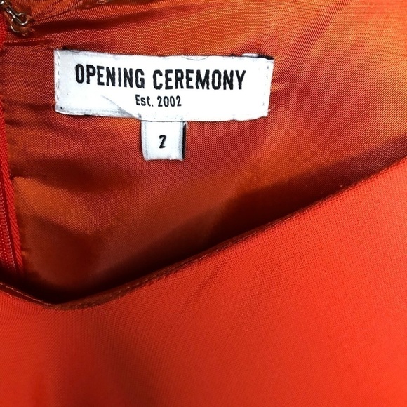 Open Ceremony Crepe Shift Dress Cascade Sleeves - Picture 6 of 10